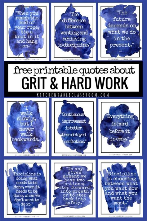 Growing Kids With Grit Pretty Printable Quotes About Grit And A Book