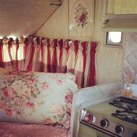 Making The Bed And Adding The Curtains In My 1967 Aristocrat Trailer