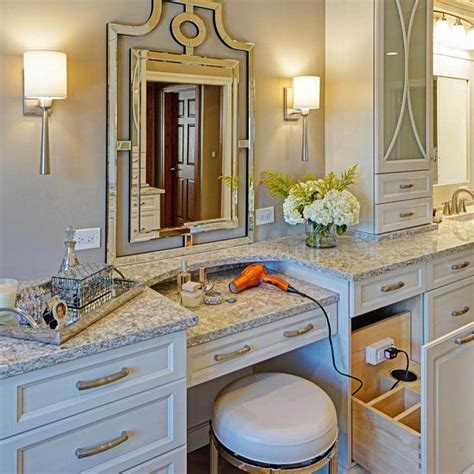 I've always turned to paint and fabric as tools for dramatic transformations but let's go ahead. 10 Inspiring Beauty Vanity Ideas | Bathroom with makeup ...
