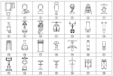 Fitness Equipment Cad Blocks Free Autocad Blocks And Drawings Download