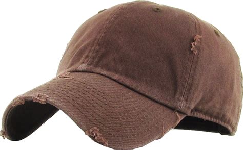 Washed Solid Vintage Distressed Cotton Dad Hat Adjustable Baseball Cap