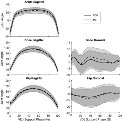 Joint Angle Time Series Of The Hip Knee And Ankle In The Sagittal