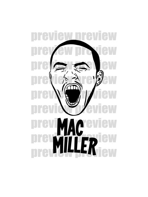 Mac Miller Merch Star Work Retro Futurism Doodle Art Svg File Art