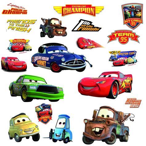 Roommates Rmk1520scs Disney Pixar Cars Piston Cup Champs Peel And Stick