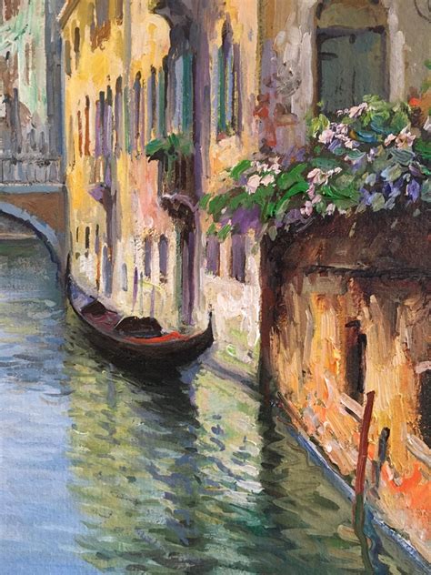 Oil painting doesnt have to be rocket science, although some books. European School - Venice Landscape, Classic Canal ...