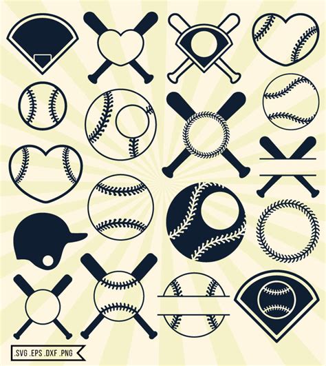 Baseball Svg Cut Files Baseball Monogram Svg Baseball Etsy