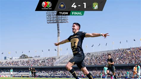 Pumas vs León EN VIVO en la Liga MX Minuto a minuto del partido TUDN