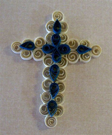 Handmade Quilling Or Quilled Cross Ornament Package Topper Etsy
