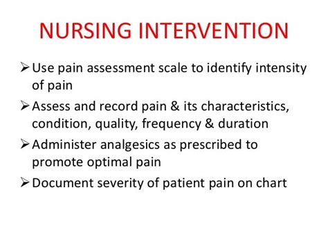 Nursing Management Of Pain