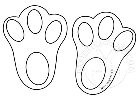 Here comes peter cottontail, hoping down the bunny trail.la la la la these pictures of this page are about easter bunny footprint template archives. Library of bunny paws picture freeuse black and white png ...