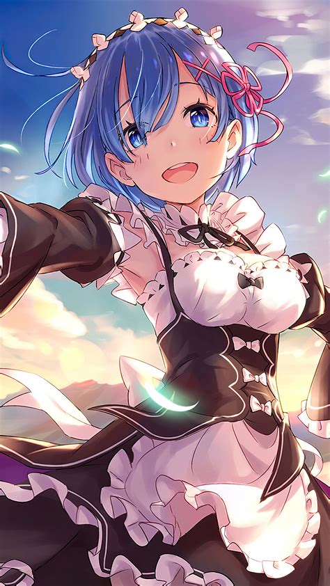 Perfect screen background display for desktop, iphone, pc, laptop, computer, android phone, smartphone, imac, macbook, tablet, mobile device. #323825 Rem, Re:Zero, Anime, Girl, Maid, 4K Iphone 10,7,6s ...