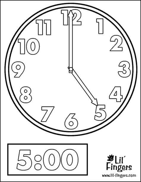 Printable Clock Coloring Pages For Kids Cool2bkids Homeschooling Images