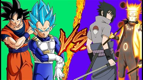 ultimate tag team matche sasuke vegeta vs goku naruto dbz otosection