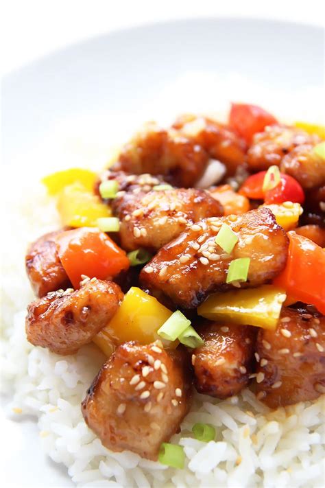 Toss zucchini, onion, and bell peppers with olive oil, throw them over the fire, and let the season's veggies speak for themselves. Easy Orange Chicken Recipe » LeelaLicious