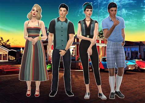 Decades Lookbook The 1950s In 2023 Sims 4 Decades Challenge
