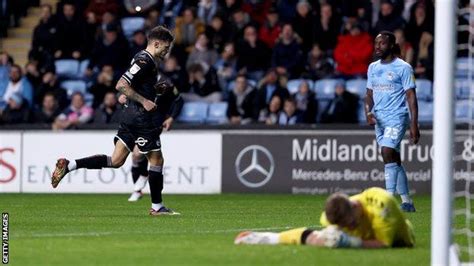 Coventry City 1 2 Swansea City Jamie Paterson And Joel Piroe End Sky Blues Unbeaten Home Run
