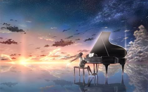 55 Anime Piano Wallpapers Download At Wallpaperbro Piano Anime