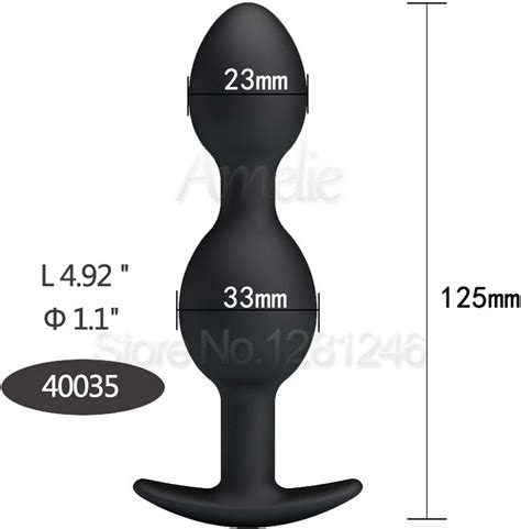 New Black Anal Sex Toys Silicone Anal Beads Butt Plugs Metal Ball Inside Muscles