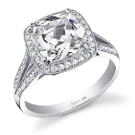 Available in sizes 3.5 to 8. An Elegance of Cushion Cut Engagement Rings - Wedding and Bridal Inspiration