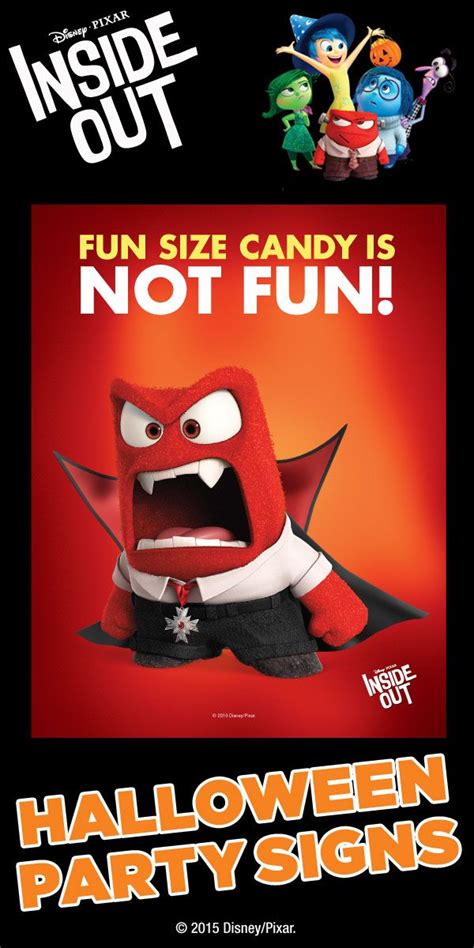 Disney Pixar Inside Out Free Printable Halloween Party Anger Sign