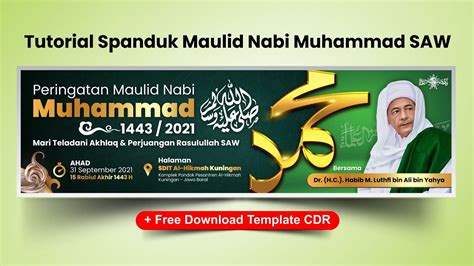 Contoh Desain Spanduk Banner Tabligh Akbar Maulid Nabi Muhammad Saw