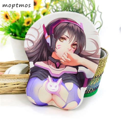 Overwatch D Va Sexy Chest Soft Gel D Mouse Pad Anime Gaming Mouse Pad