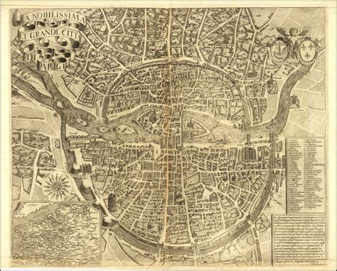 Ca 1600 Map Of Paris By Matteo Florimi Free Stock Illustrations