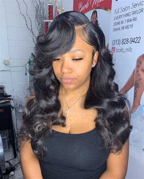 Pin By Amòur Ari💛 On Hair Slayed Weave Hairstyles Body Wave Hair