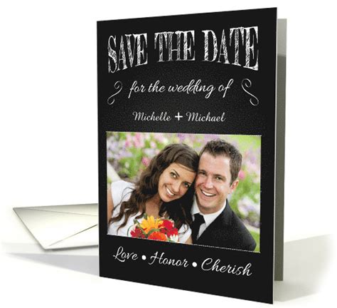 Chalkboard Save The Date Custom Wedding Announcement Card 1361652