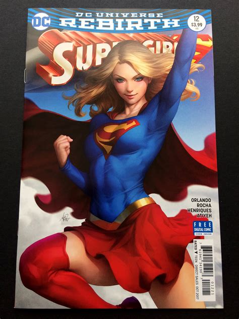 Supergirl 12 Stanley Artgerm Lau Variant Dc Rebirth Dc Comics Art