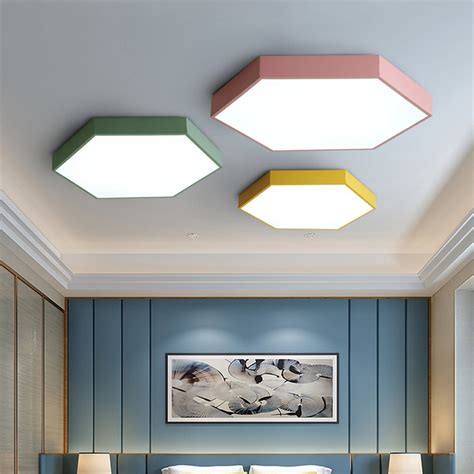 12 Ultrathin Led Hexagon Ceiling Light Concise Style Decoration