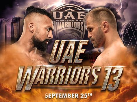 Full Fight Card Uae Warriors 13 At Dubai On Sept 25 Arabsmma