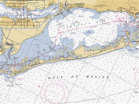 Longboat Key Florida Noaa Nautical Chart Digital Art By Paul And Janice