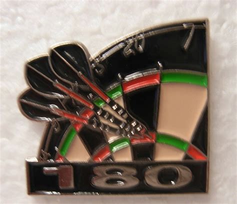 180 Darts Pin Badge On A Printed Card Complete With Secure Etsy
