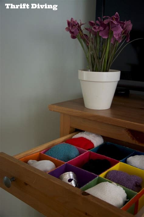 Place the organizer in the drawer and fill it with the socks you kept. Get Organized: Make Your Own DIY Drawer Organizer ...