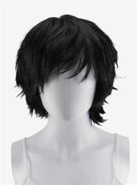 Epic Cosplay Apollo Black Shaggy Wig For Spiking Short Hair Styles Hair Styles Locs Hairstyles