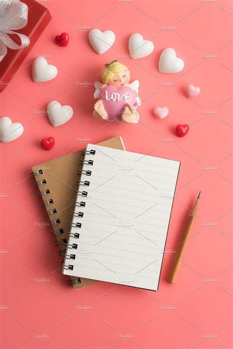 Valentines Day Flat Lay Concept Containing Text Romance And Love