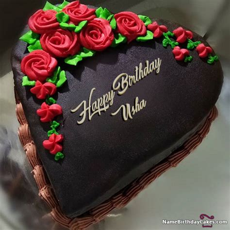 Happy Birthday Usha Cakes Cards Wishes