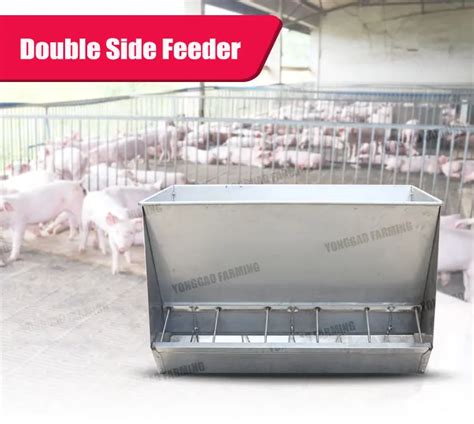 Pig Farm Stainless Steel Double Sided Feeding Trough Pig Feed Feeder