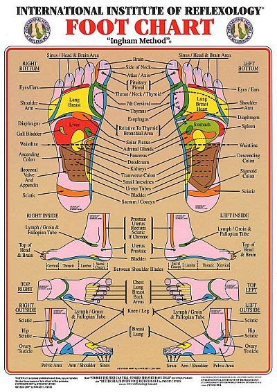 Ingham Foot And Hand Chart Set Us Letter Nearly A4 Size