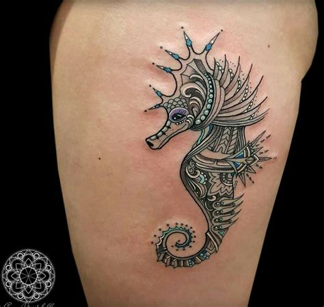 Seahorse Seahorse Tattoo Leg Tattoos Mermaid Tattoos
