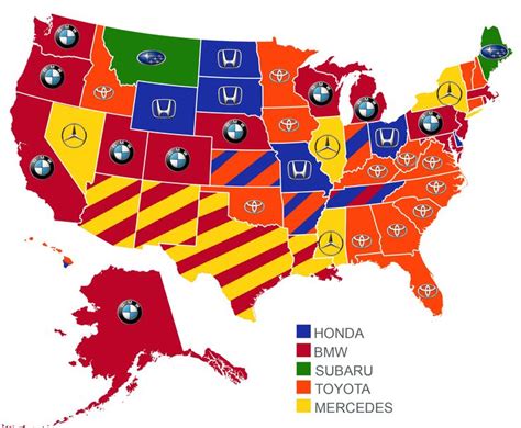 What Is The Most Popular Foreign Car In Each State 2014