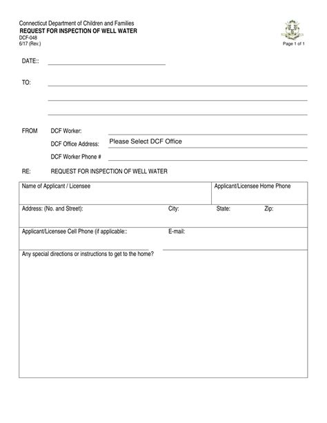 Form Dcf 048 Download Fillable Pdf Or Fill Online Request For