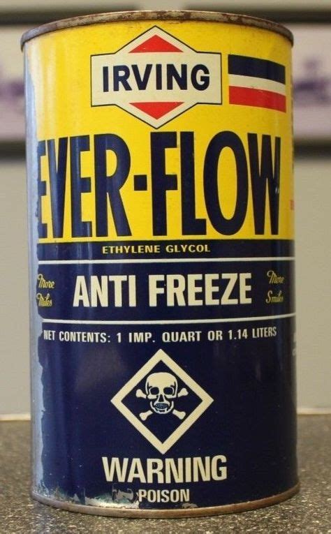 Irving Ever Flow Anti Freeze Irving Oil Co Canada 1 Imperial Qt Metal