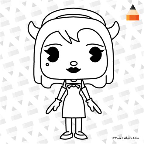 Https://tommynaija.com/coloring Page/alice Angel From Bendy And The Ink Machine Coloring Pages