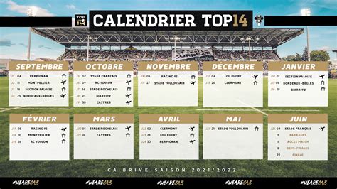 Top 14 2022 2023 Le Calendrier Complet Du Stade Fran 231 Ais Riset