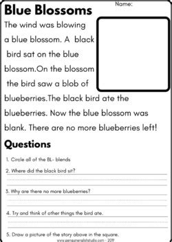 Consonant blends activities for kindergarten and first grade. Blend Reading Worksheet - BR, BL, CR, CR Sound by The ...