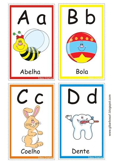 Cartas Letras Do Alfabeto Para Jogo Pedagógico Ideia Criativa Gi