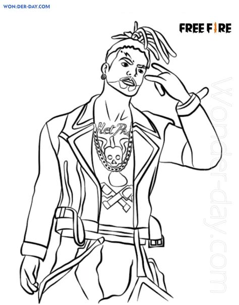 Dibujos de Free Fire Para Colorear | WONDER DAY — Dibujos para colorear