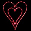 17" Lighted Valentine's Day Double Heart Window Silhouette ...